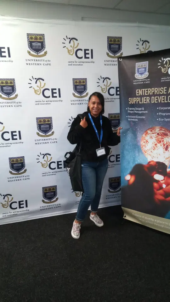 Kelly Carstens-Rank at a UWC entrepreneurship programme event